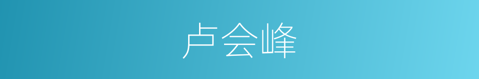 卢会峰的同义词