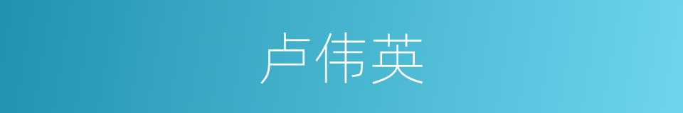 卢伟英的同义词