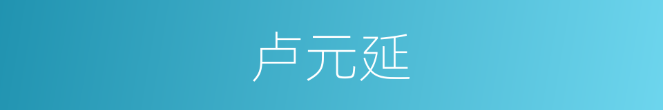 卢元延的同义词