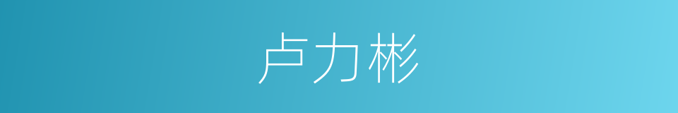 卢力彬的同义词