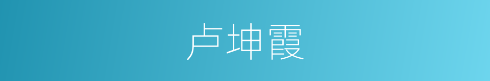 卢坤霞的同义词