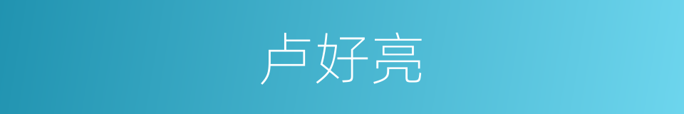 卢好亮的同义词