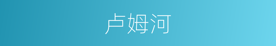 卢姆河的同义词