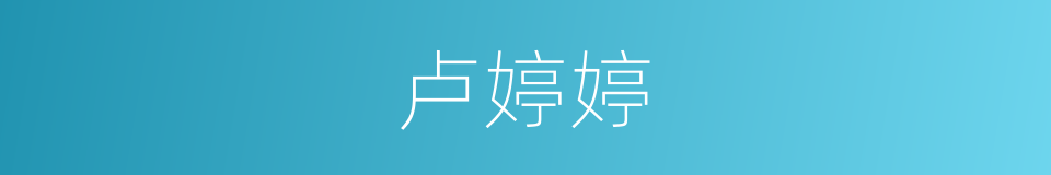 卢婷婷的同义词