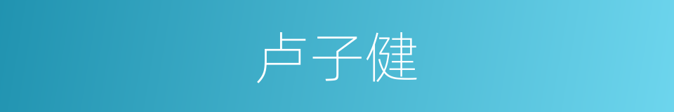 卢子健的同义词