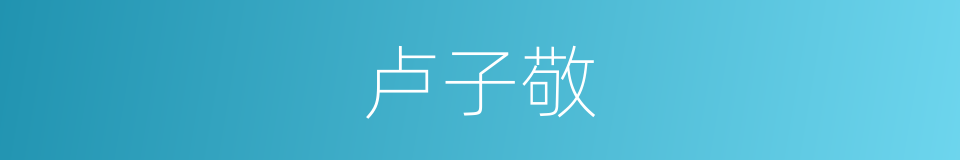 卢子敬的同义词