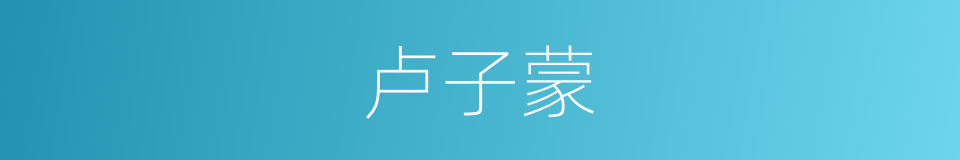 卢子蒙的同义词