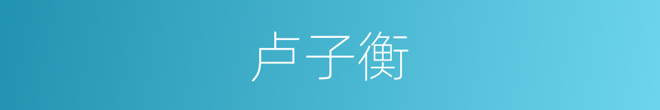 卢子衡的同义词