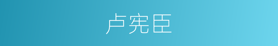 卢宪臣的同义词
