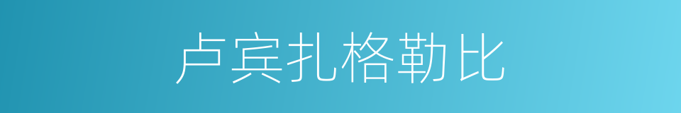 卢宾扎格勒比的同义词