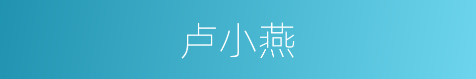 卢小燕的同义词