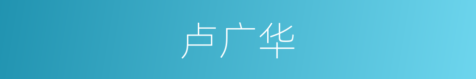 卢广华的同义词