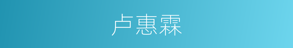 卢惠霖的同义词