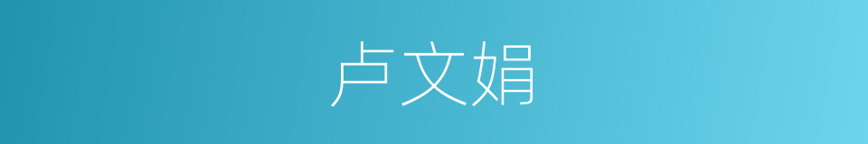 卢文娟的同义词