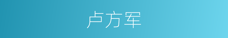 卢方军的同义词