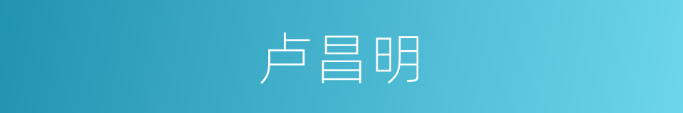卢昌明的同义词