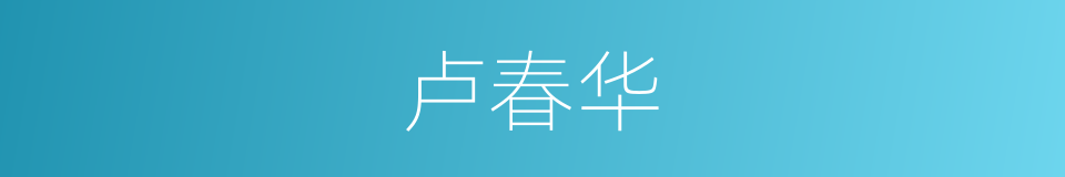 卢春华的同义词