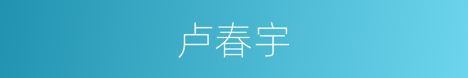 卢春宇的同义词