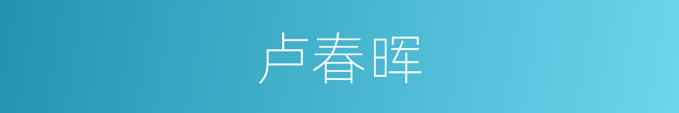 卢春晖的同义词