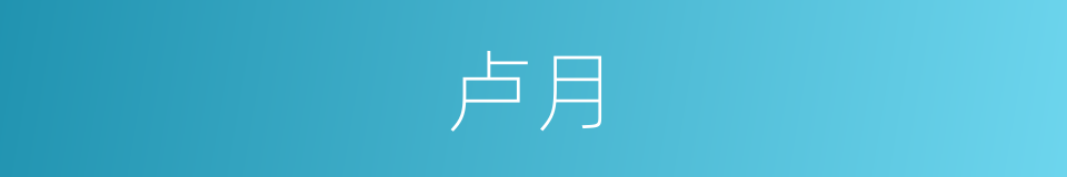 卢月的同义词