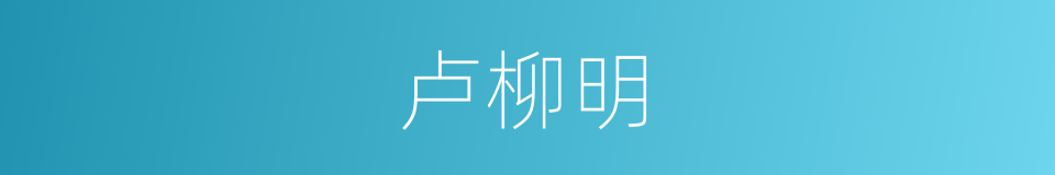 卢柳明的同义词