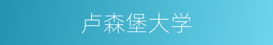 卢森堡大学的同义词