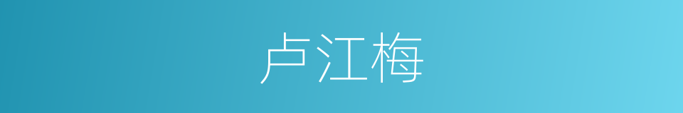 卢江梅的同义词