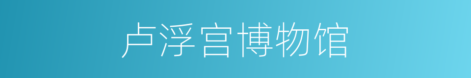 卢浮宫博物馆的同义词