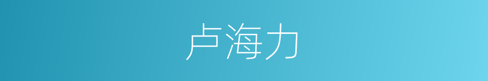 卢海力的同义词