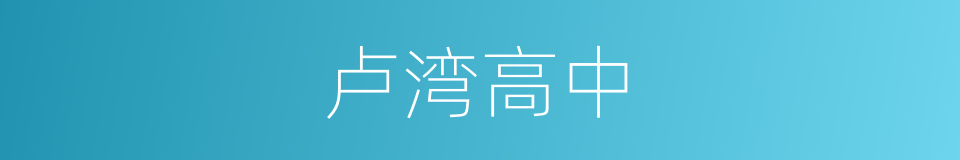 卢湾高中的同义词