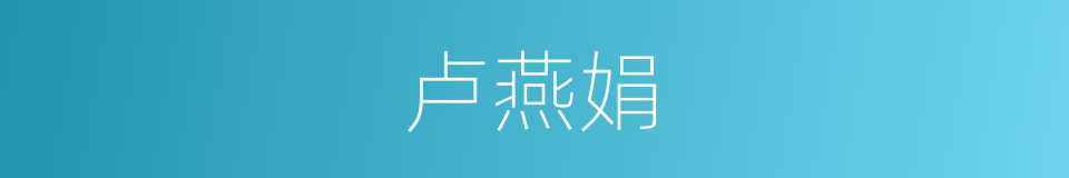 卢燕娟的同义词