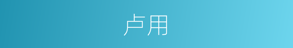 卢用的同义词