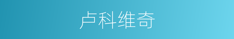 卢科维奇的同义词