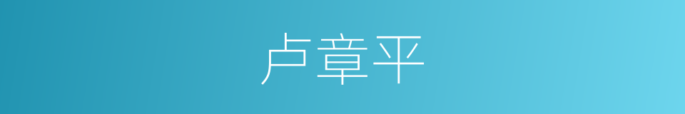 卢章平的同义词