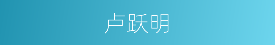 卢跃明的同义词