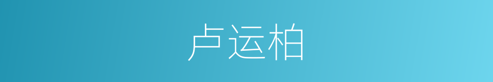 卢运柏的同义词