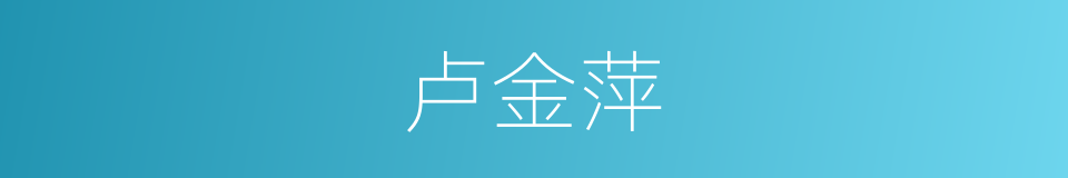 卢金萍的同义词