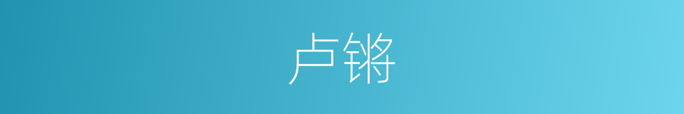 卢锵的同义词