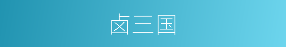 卤三国的同义词