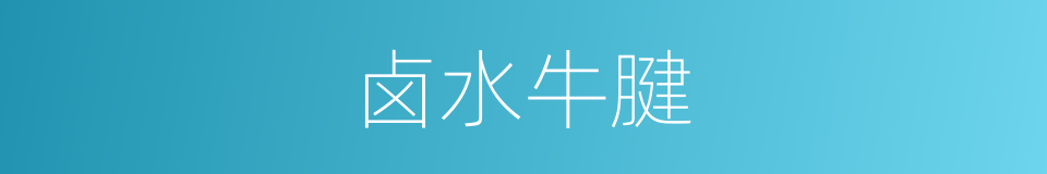 卤水牛腱的同义词