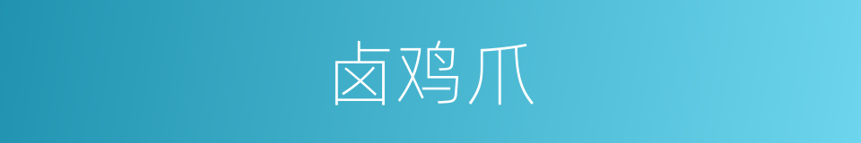 卤鸡爪的同义词