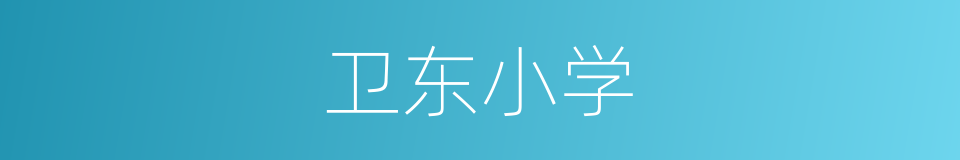 卫东小学的同义词