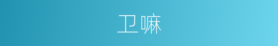 卫嘛的意思