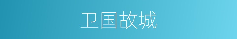 卫国故城的同义词