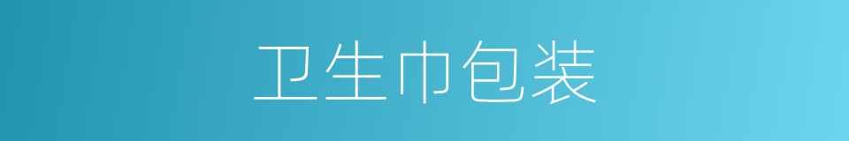 卫生巾包装的同义词