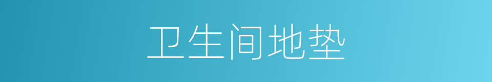 卫生间地垫的同义词