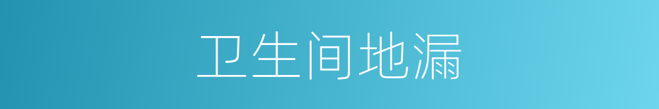 卫生间地漏的同义词