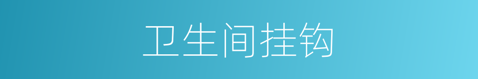 卫生间挂钩的同义词
