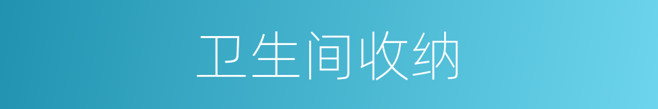 卫生间收纳的同义词