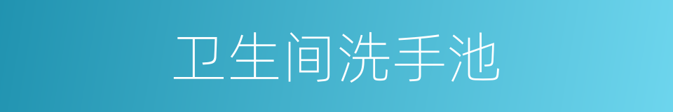 卫生间洗手池的同义词